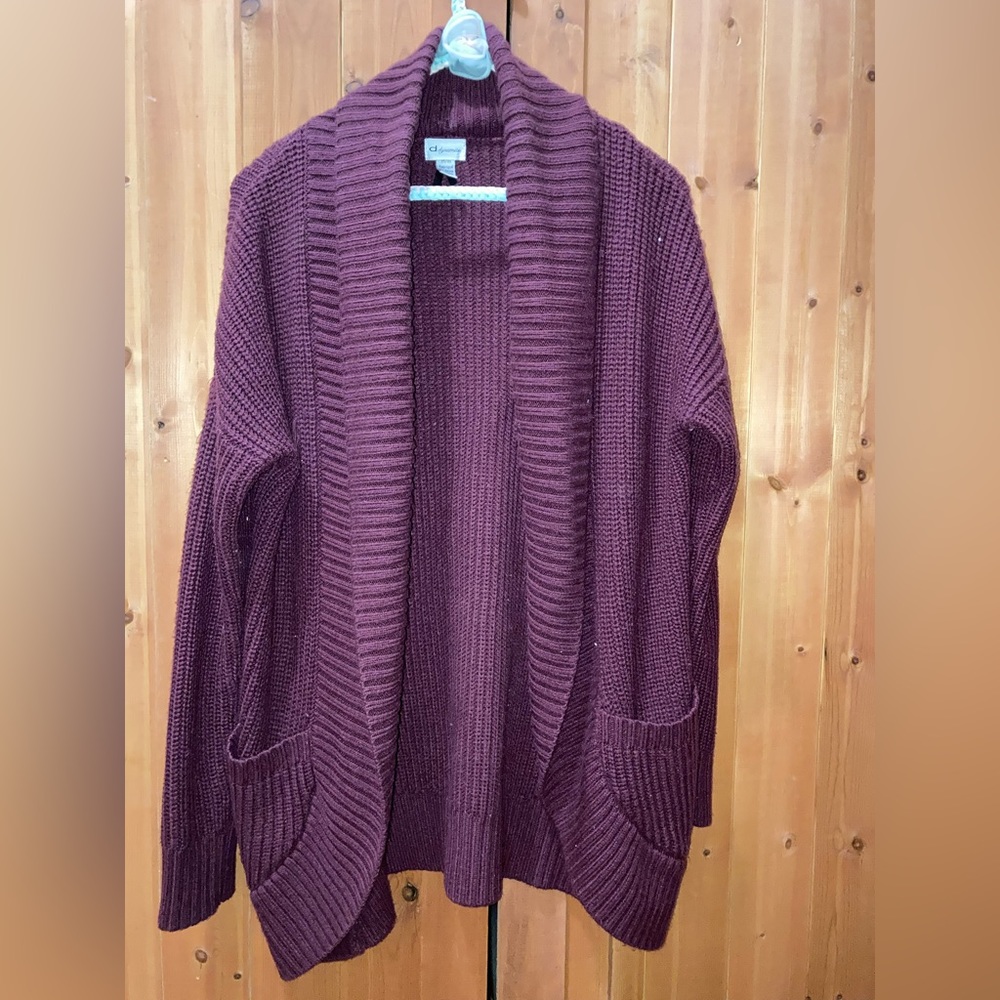 Purple red long sweater